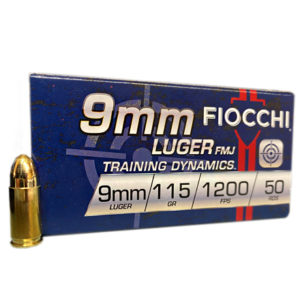 9mm Luger 115 Grain Full Metal Jacket 50 Rounds
