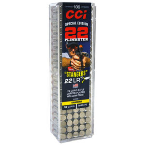 Special Edition Plinkster Stangers 22 LR (Long Rifle) 32 Grain Copper Plated Hollow Point 100 Rounds