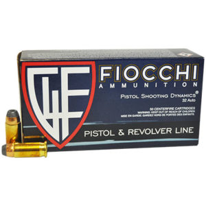 Fiocchi 32 Auto 60 Grain Jacketed Hollow Point 50 Rounds
