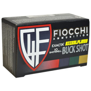 Fiocchi 12 Gauge 2 3/4″ #4 Buckshot 27 Pellets High Velocity Nickel Plated 10 Rounds