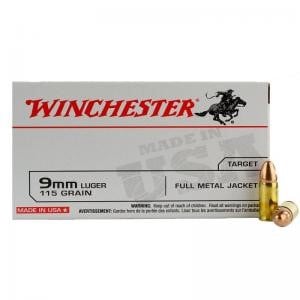 Winchester 9mm 115gr FMJ 50rds