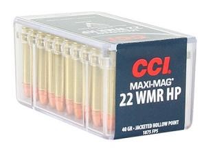 CCI Varmint 22WMR 40GR JHP 50RDS