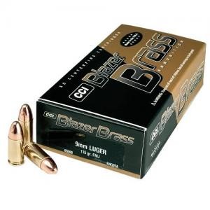 CCI Blazer Brass 9mm 115gr FMJ