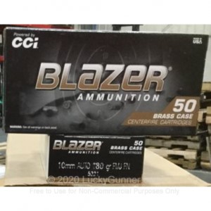 CCI Blazer Brass 10mm 180gr FMJ